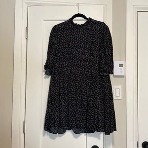 2/$35 Zara Mock-neck Floral Babydoll Dress